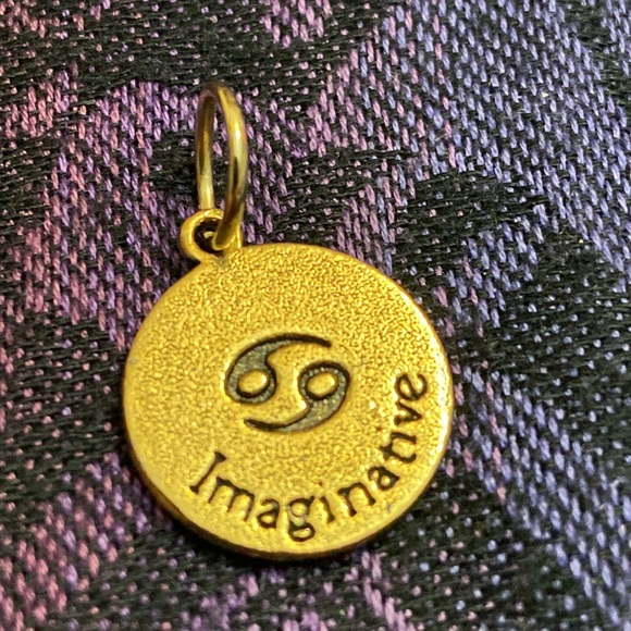 5/$10❤️❤️❤️NEW Brass Cancer Imaginative Charm - Picture 2 of 2